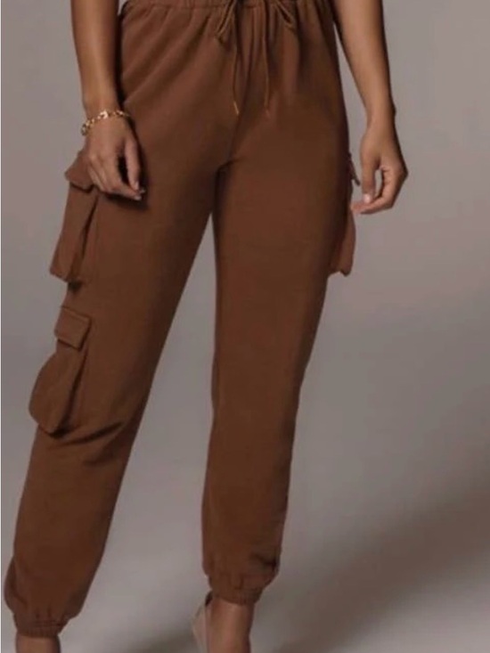 Pants - Women’s Brown Cargo Jogger Pants